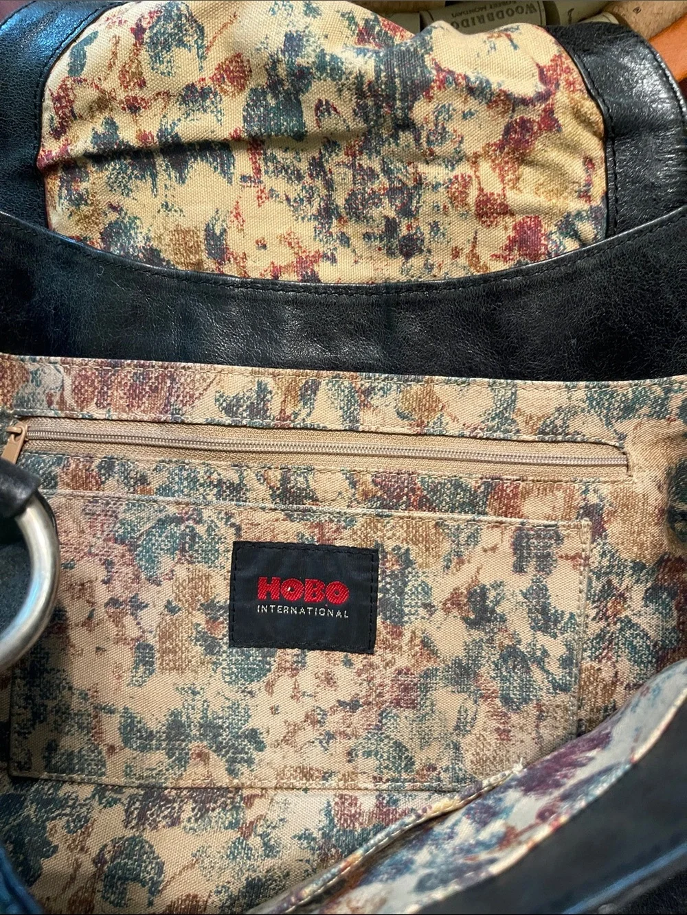 HOBO International Black Leather Shoulder Bag Purse